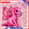 DIY 5D Full Drill Round Diamond Painting Kit Pink Dinosaur Drawing Home Decor