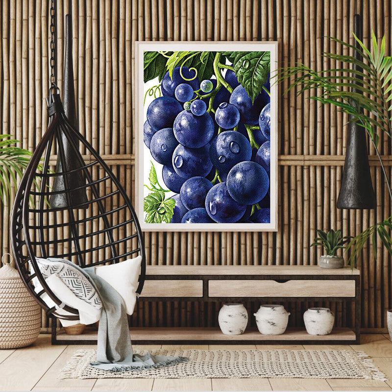 5D Diamond Painting DIY Grape Full Round Drill Mosaic Decoration (E1241)