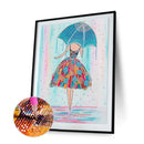 Diamond Painting Umbrella Girl Back Partial Drill Rhinestone Mosaic Art Picture