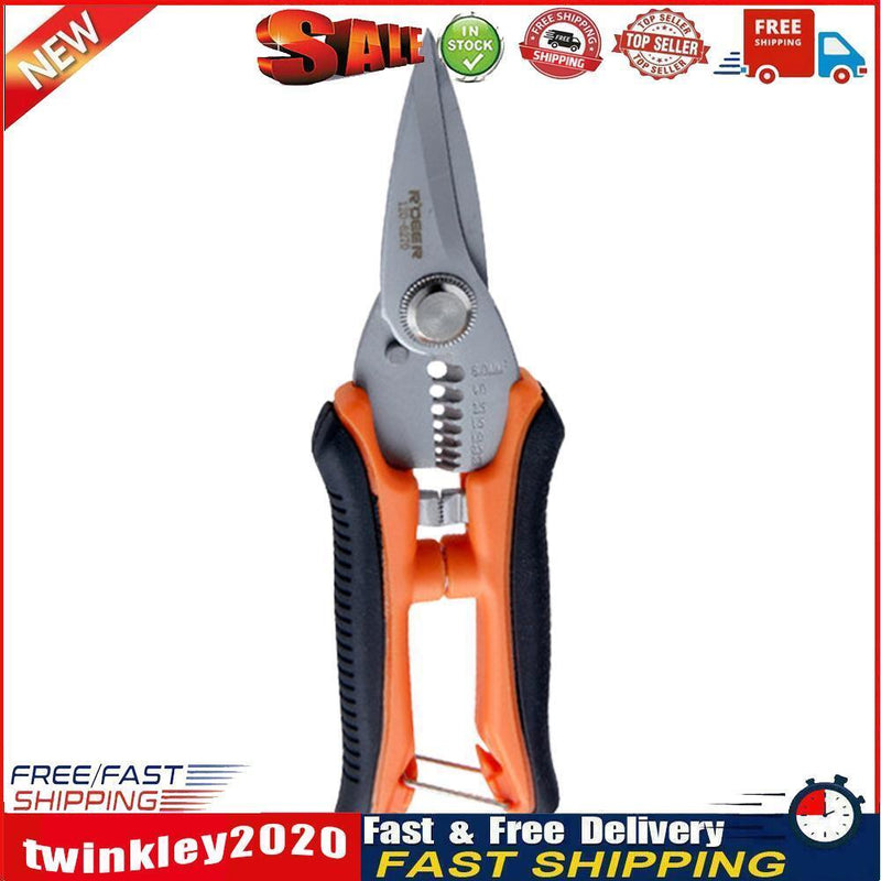 Multi-function Household Scissors Crimping Pliers Wire Stripper (120-6270) Newly