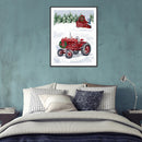 5D Christmas Tractor Mosaic Diamond Painting Drawing Full Round Drill Art Craft