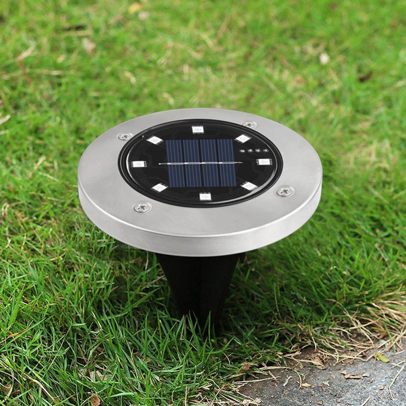 8LED Solar Courtyard Path Buried Light Outdoor Waterproof Garden Landscape Lamp