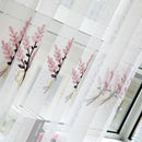 2m Screen Embroidery Sheer Voile Window Drape Curtain for Living Room(Pink)