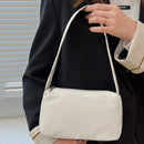 Fashion Women Small Shoulder Underarm Bag PU Leather Totes Handbag (White)