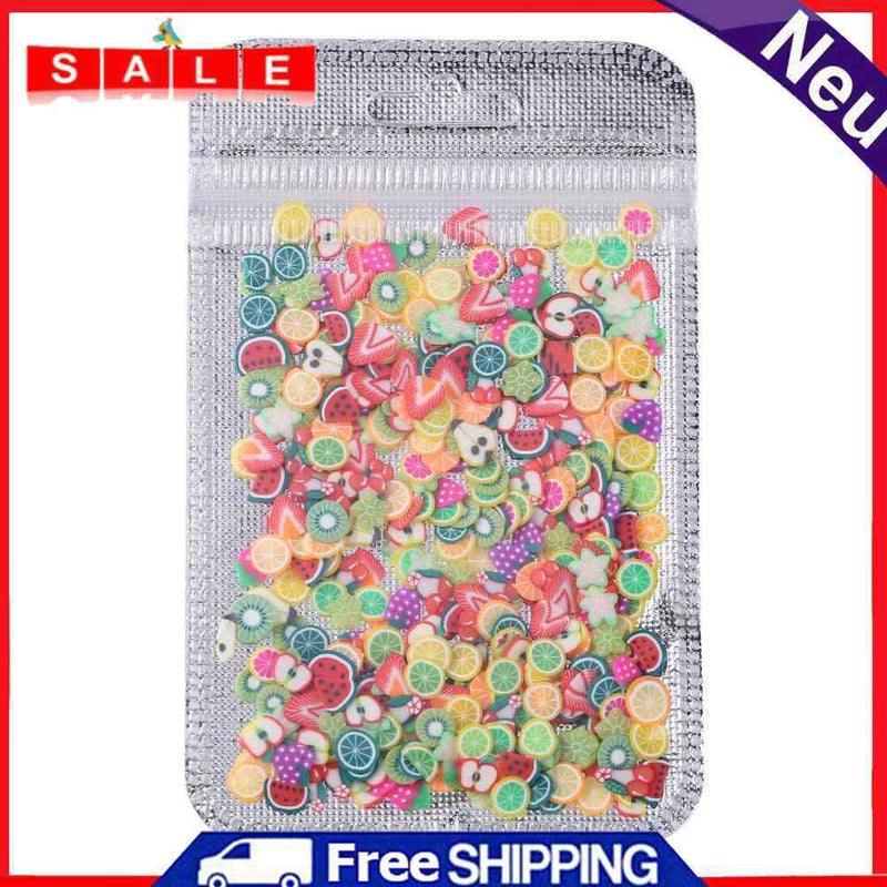5*500pcs Nail Art Polymer Clay Nails Stickers Manicure Decor Tips (Fruit)