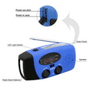 2000mAh Portable Hand Crank FM AM WB NOAA Radio Solar Radio Torch (Blue) Newly