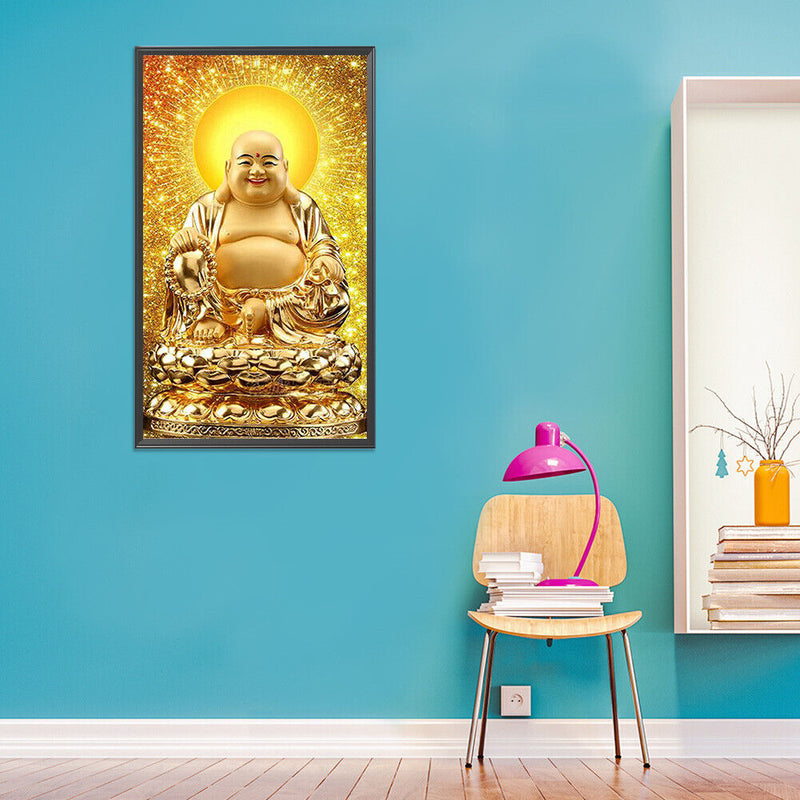 5D Diamond Painting Kit Buddha Light Shines Full Round Drill Rhinestone DIY