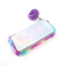 Women Plush Leather Pen Bags Storage Cosmetics Case School Pencil Bag (1)
