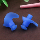 Flower Shape Waterproof Soft Silicone Earplugs for Swimming Diving (Blue) Newly
