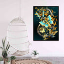 5D Kit Rhinestone Pictures DIY Golden Butterfly Full Round Drill Diamond Cr