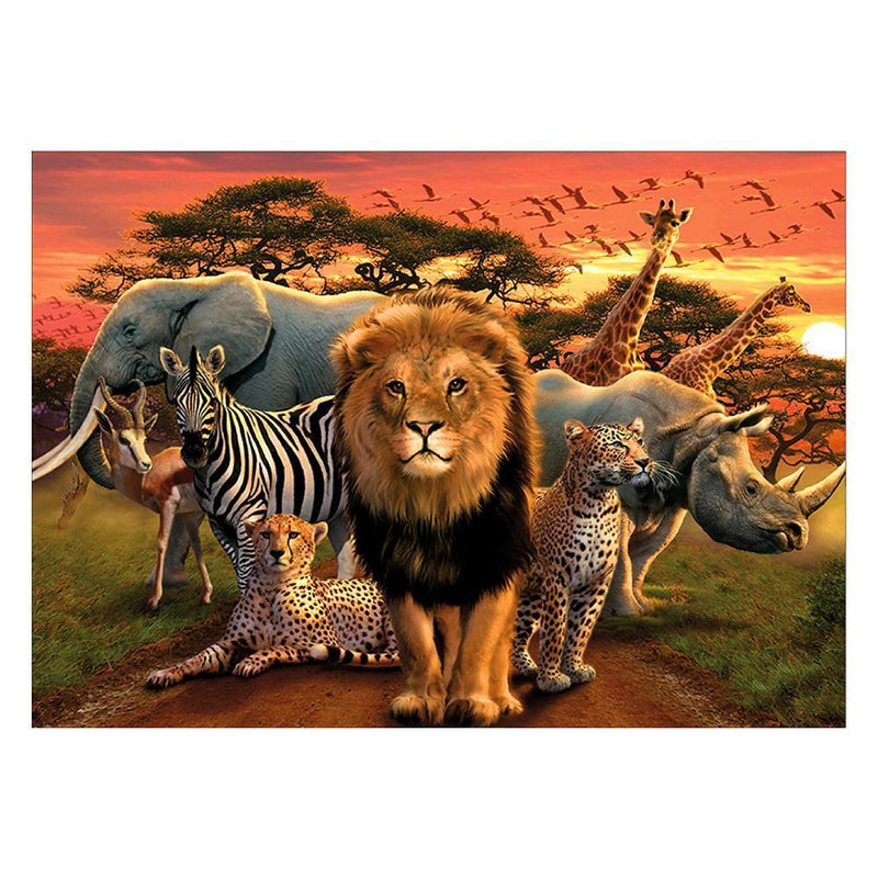 Animal Lion 5D Diamond DIY Painting Kit Home Decor Craft 40x30cm