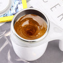 Automatic Electric Lazy Self Stirring Cup Coffee Milk Mixing Mug (White) Newly
