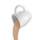 Suspended Floating Coffee Cup Sculpture Pouring Mug Home Decor (White) Newly