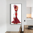 5D Diamond Embroidery Dress Lady Drawing Mosaic Kit Round Drill Diamond Paint