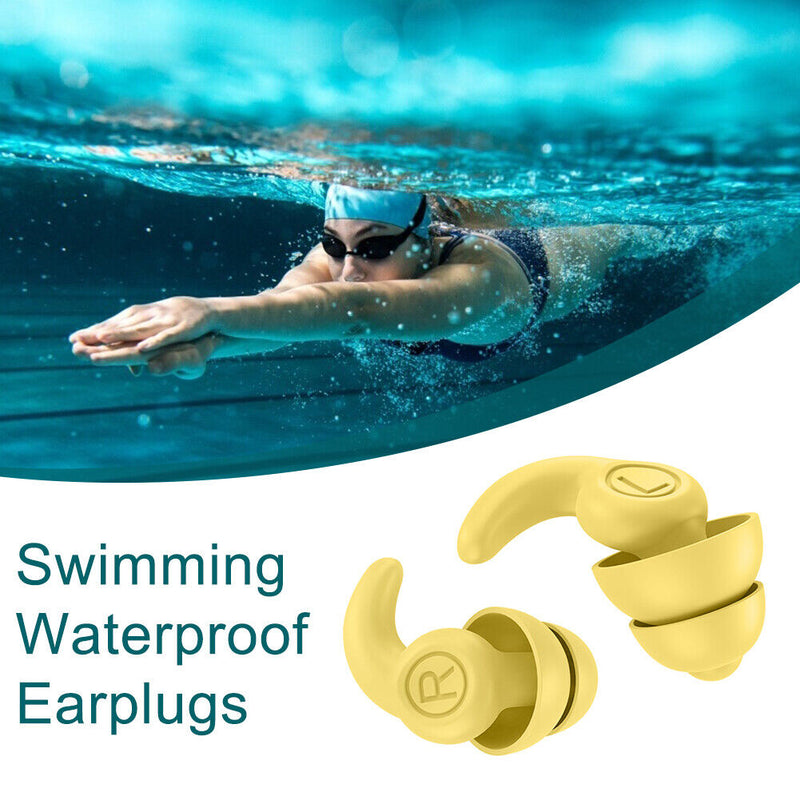 #A 1 Pair Swimming Silicone Earplugs Sound Insulation Waterproof Sleep Accessori