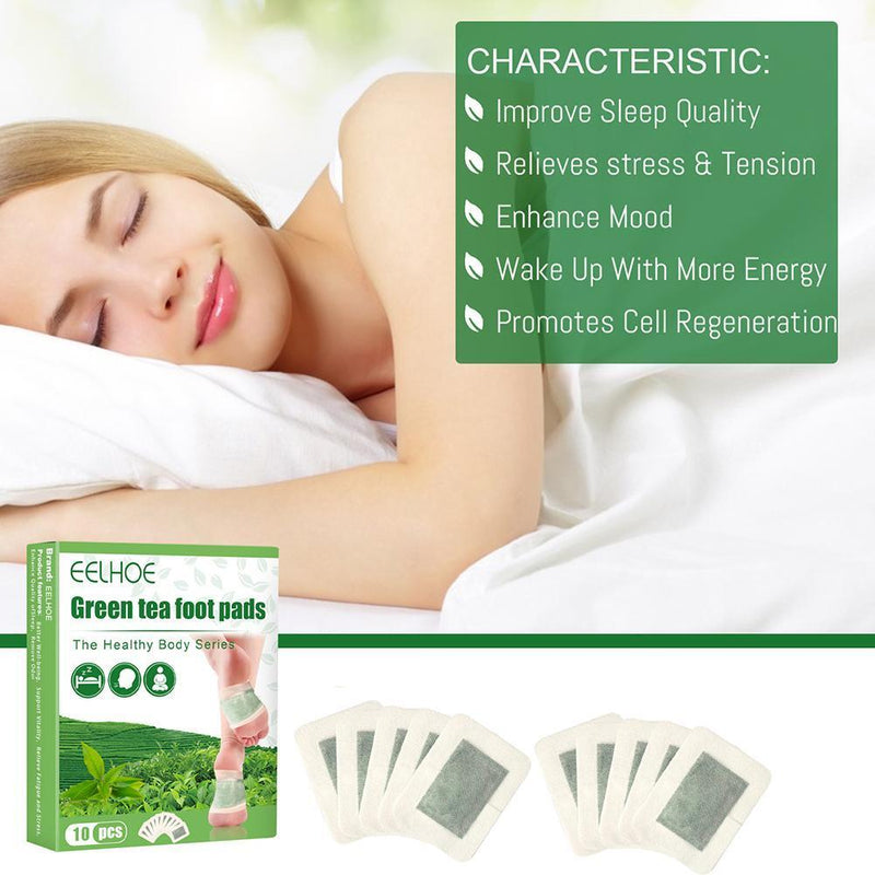 1 Box Foot Patch Foot Pad Improve Sleep Relief Fatigue Pressure (Green Tea)