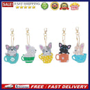 5pcs/set DIY Diamond Painting Keychain Double-side Drill Mosaic Keyring Car G