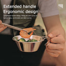 Camping Stainless Steel Bowl Lengthened Handle Picnic Cup for Outdoor Supplies