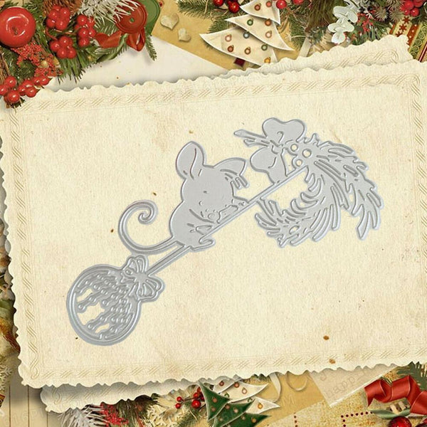 Christmas Mouse Metal Cutting Dies Scrapbooking Stencil Paper Decor DIY M1G9