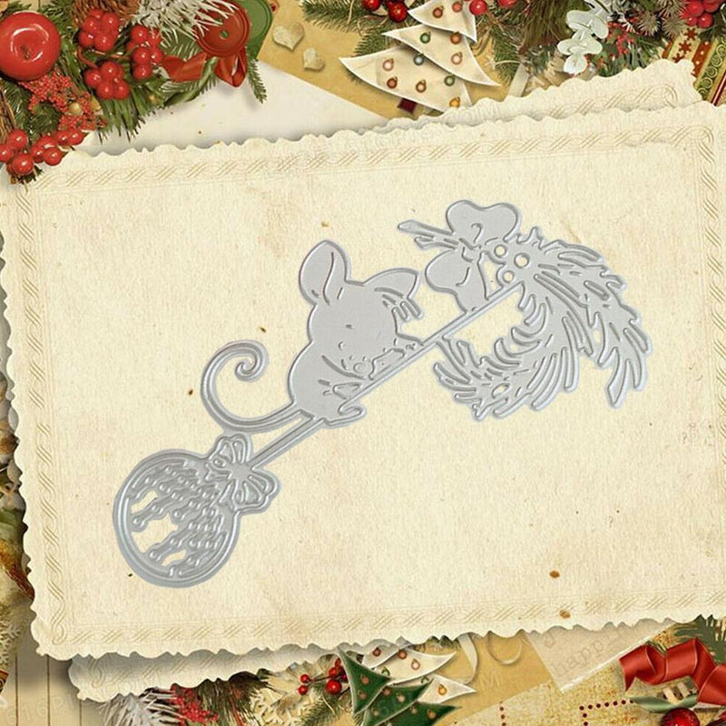 Christmas Mouse Metal Cutting Dies Scrapbooking Stencil Paper Decor DIY M1G9