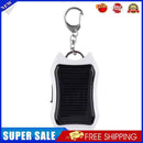 Keychain Power Bank USB Cell Phone Solar Power Bank with LED Light (White)