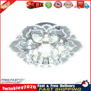Modern LED Flower Crystal Ceiling Chandelier 9W Lamp Home Decor (White) Newly