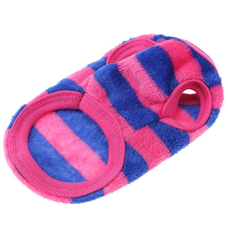 Winter Pet Dog Cat Clothes Fleece Apparel Small Animal Costume(Blue)(S)(2)