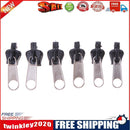 6pcs/set Universal Fix Zipper Repair Kit Replacement Zip Slider(Half black)