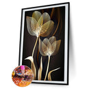 5D Diamond Painting Kit Golden Flower Full Round Drill DIY Crafts Mosaic Pict