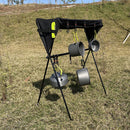 Outdoor Portable Storage Hanging Rack Picnic Cookware Tripod Triangle Shelf