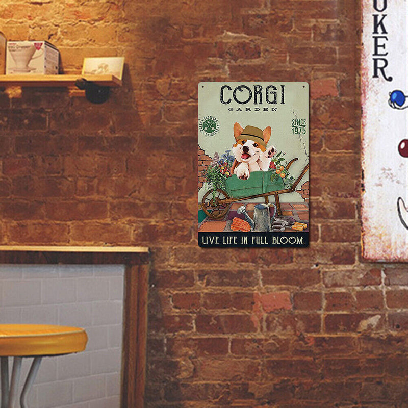 Cart Dog Retro Metal Plate Tin Sign Plaque Poster for Bar Club Cafe (1)