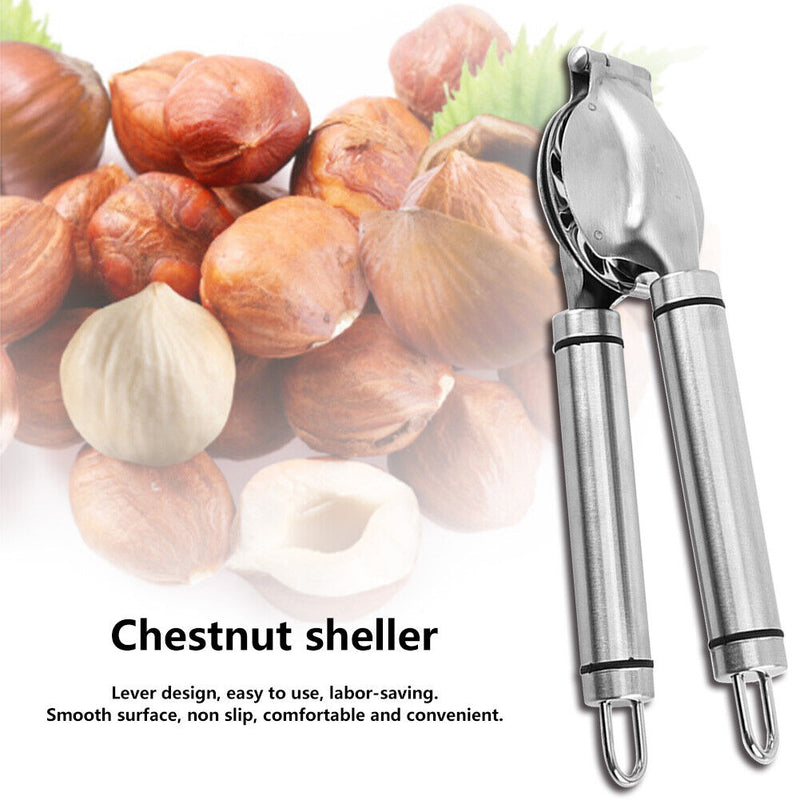 Stainless Steel Chestnut Sheller Walnut Nutcracker Opener Kitchen Gadgets