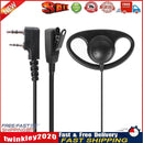 2 Pin D-Shape Earpiece w/ PTT Mic for Baofeng Kenwood Walkie-talkie (PVC) Newly