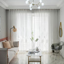 2pcs Palm Leaf Windows Tulle Curtains Living Room  Screen Drapes (Green)