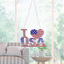5D DIY Diamond Painting Independence Day Pendant Crystal Special Shape Drill
