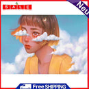Hand Painted on Canvas DIY Cloud Girl Oil Paint By Numbers Drawing Kit Ornaments