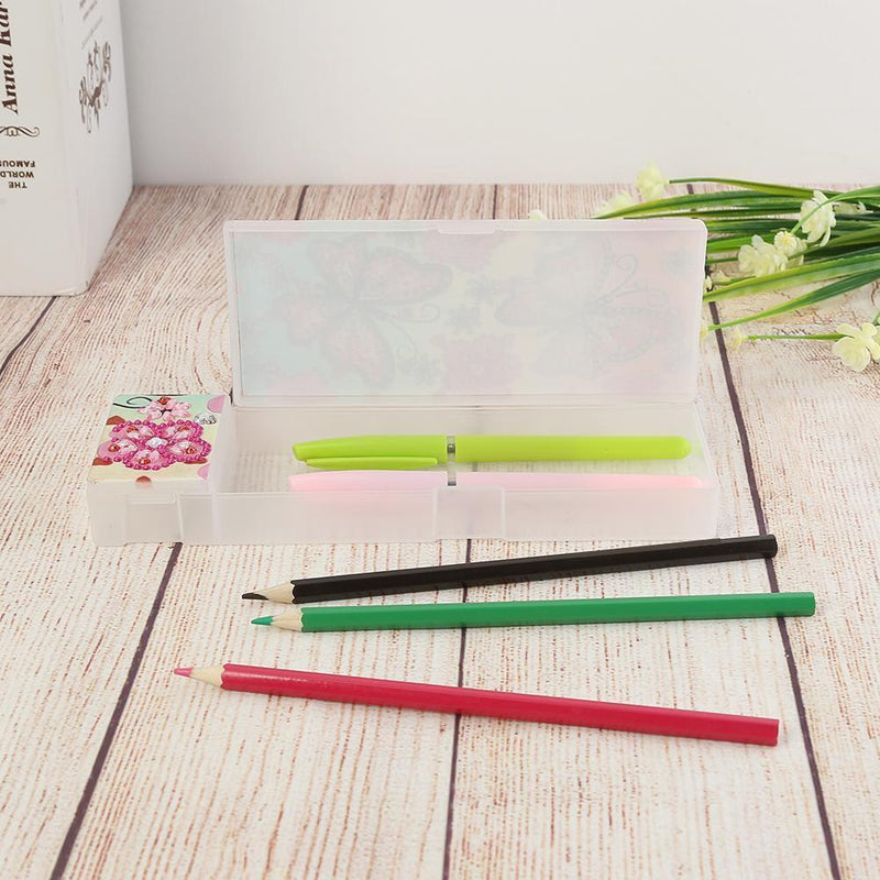 DIY Butterfly Special Shaped Diamond Painting 2 Grids Students Pencil Case Newly