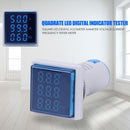 Square LED Digital Voltmeter Voltage Current Frequency Tester Meter (Blue) Newly