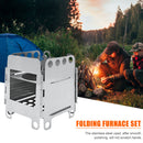 Camping Wood Stove Portable Backpack Steel Outdoor Trekking Hiking Cooking Stove