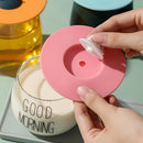 Coffee Mug Non-toxic Suction Lid Anti-Scalding Sealed Cover Cup Cover