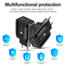 5A USB Type C Fast Charger Mobile Phone Wall Charging Adapter (Black EU) Newly