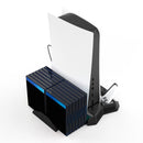 Vertical Stand for PS5 with Cooling Fan 14 Game Slots Dual Controller Charger
