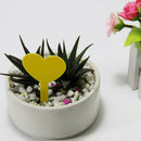 100pcs Plant Markers Garden Vegetable Heart Shape Tag Yard Label (Yellow) Newly