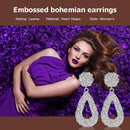 Water Drop Geometric Metal Drop Earrings for Women Ear Stud Party Jewelry Gif