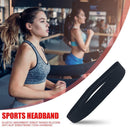 Elastic Absorbent Sweat Bands Silicone Anti-slip Sweatband HairBand (Black)