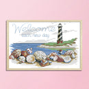 Embroidery DIY Landscape Garden Cross Stitch 14CT Stamped Ornaments Craft Print