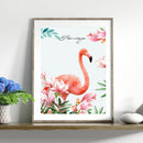 Decorative Drawing On Canvas Wall Art Pink Flamingo Print Oil Painting Ornament