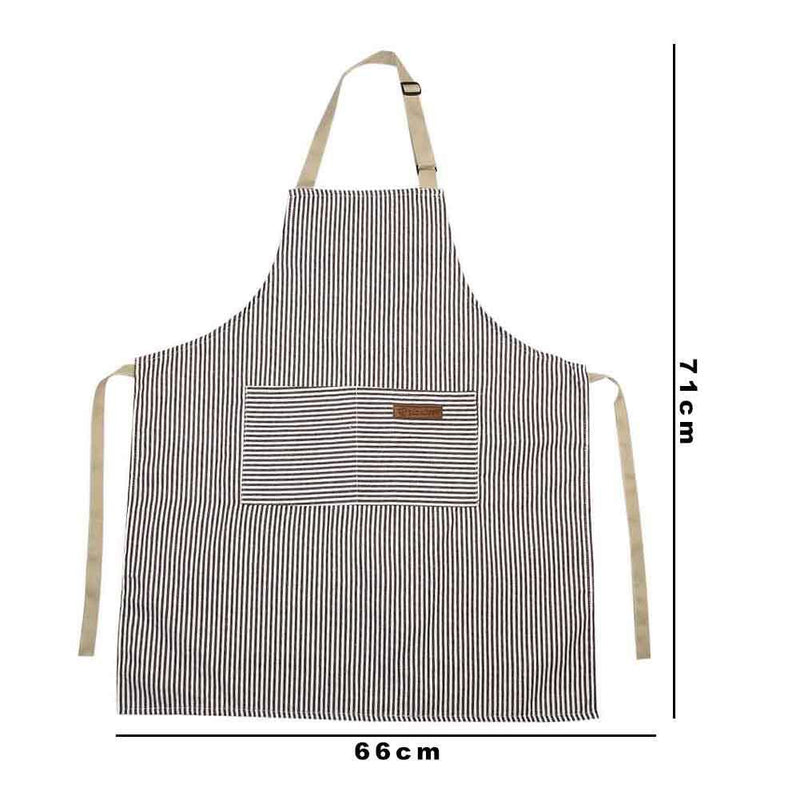 Stripes Apron Adjustable Cotton Canvas Cooking Kitchen Home Restaurant Pina