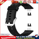 Silicone Bands+Buckle Watchband Replace for Huawei Watch Fit Strap (Black) Newly