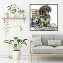 DIY Dog Animal Cross Stitch 11CT Counted Partial Embroidery Kits Artworks C